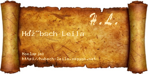 Hübsch Leila névjegykártya